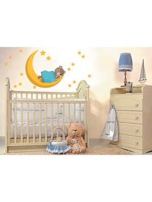 Kt Decoration Uyusunda Büyüsün Sevimli Ayıcık Çocuk Odası Duvar Sticker