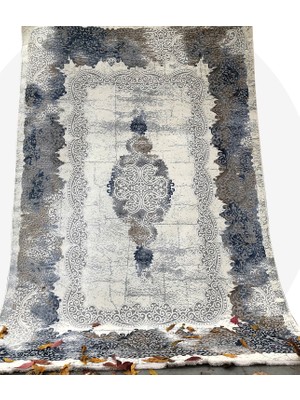 Payidar Halı Klasik 1780 Mavi-Bej 80x150 cm Spor Saçaklı Halı