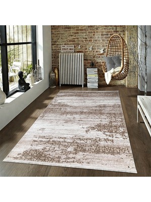 Payidar Halı Klasik 1876 Kahve-Krem 120x170 cm Spor Saçaklı Halı