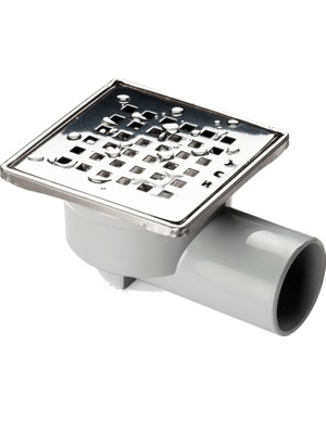 Say Çelik Gözde 0 - 60 mm 304 Kalite Yer Süzgeci Yandan Çıkış Q50 10 x 10 cm
