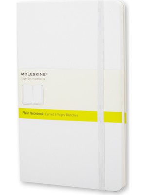 Moleskine Defter Sert Kap. Beyaz Düz Cep Boy 192 Syf Qp012Wh
