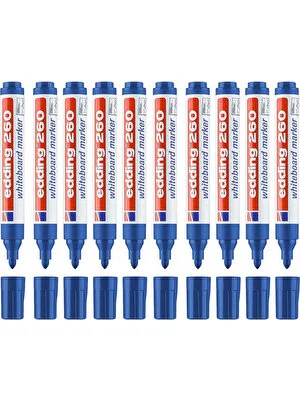 Edding Beyaz Tahta Kalemi E-260 Mavi 10 Lu