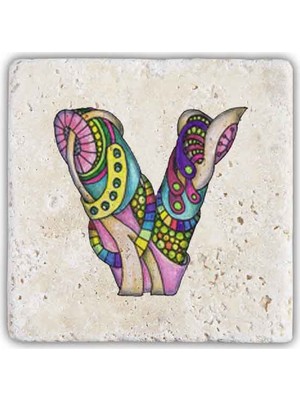 Oscar Stone Decor Harf Bardak Altlığı