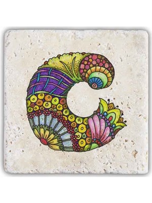 Oscar Stone Decor Harf Bardak Altlığı