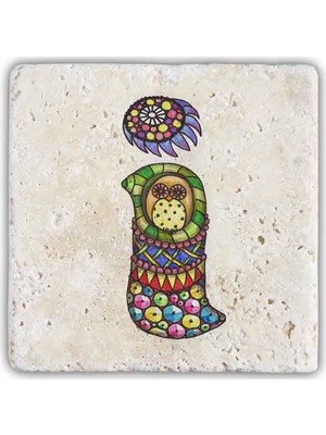 Oscar Stone Decor Harf Bardak Altlığı