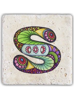 Oscar Stone Decor Harf Bardak Altlığı