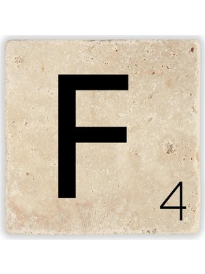 Oscar Stone Decor Harf Bardak Altlığı