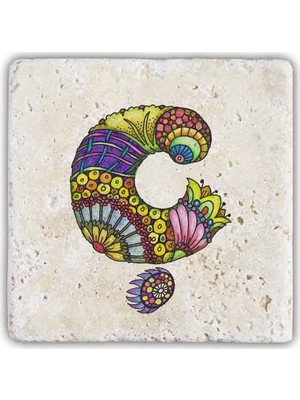 Oscar Stone Decor Harf Bardak Altlığı