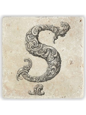 Oscar Stone Decor Harf Bardak Altlığı