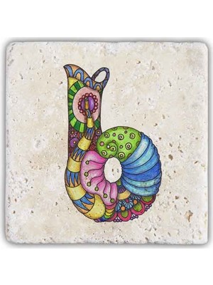 Oscar Stone Decor Harf Bardak Altlığı