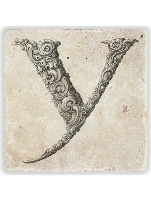 Oscar Stone Decor Harf Bardak Altlığı