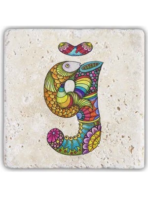 Oscar Stone Decor Harf Bardak Altlığı