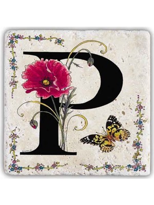 Oscar Stone Decor Harf Bardak Altlığı