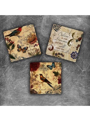 Oscar Stone Decor Doğaltaş Magnet - 3'lü Set