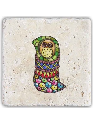 Oscar Stone Decor Harf Bardak Altlığı