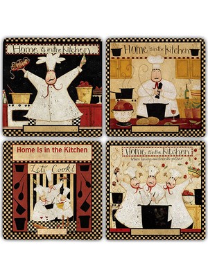 Oscar Stone Decor Doğaltaş Bardak Altlığı 4'lü Set 10 x 10 cm