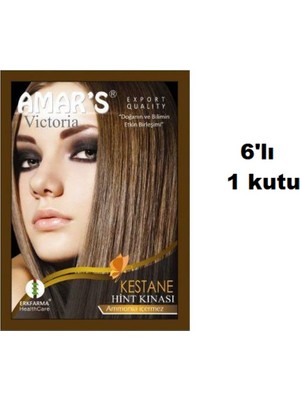 Amar's Hint Kınası Kestane 6'lı Set