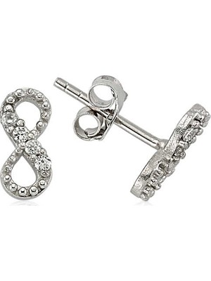 Harem Altın Gümüş Çivili Sonsuzluk Küpe