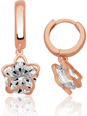 Harem Altın Gümüş Üç Boyutlu Çiçek Küpe