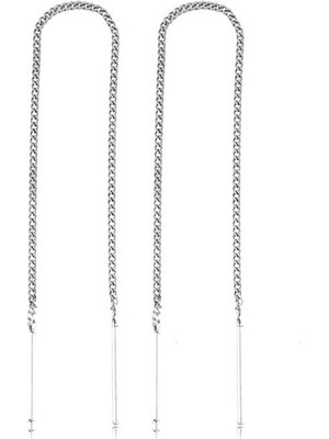 Harem Altın Gümüş Zincirli Küpe