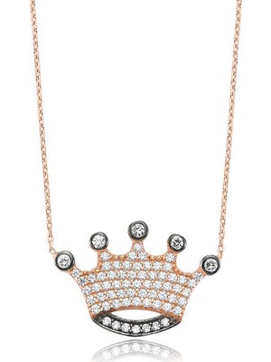 Harem Altın Pt2590001 Gümüş Kraliçe Tacı Bayan Kolye