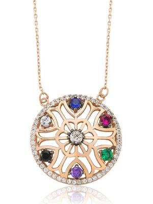 Harem Altın Pt2610183 Gümüş Yaşam Çiçeği Bayan Kolye