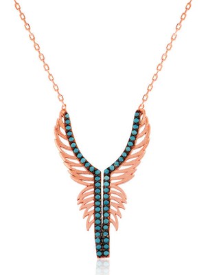 Harem Altın Pt2610605 Gümüş Melek Kanadı Bayan Kolye