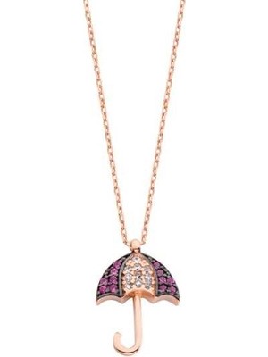 Harem Altın Şemsiye Gümüş Kolye - Gms1460