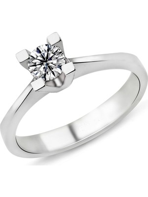 Harem Altın 0.46 Karat D Renk Hrd Sertifikalı Pırlanta Tektaş Yüzük Pr387