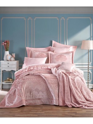 Cotton Box Velvet Çift Kişilik Çeyiz Seti Carmela Pudra