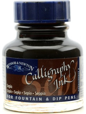 Winsor & Newton Calligraphy Ink Kaligrafi Mürekkebi 30 ml. 609 Sepıa