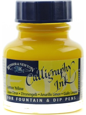 Winsor & Newton Calligraphy Ink Kaligrafi Mürekkebi 30 ml. 345 Lemon Yellow