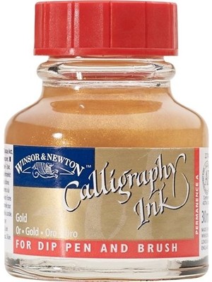Winsor & Newton Calligraphy Ink Kaligrafi Mürekkebi 30 ml. Metallıc Gold