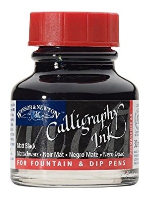 Winsor & Newton Calligraphy Ink Kaligrafi Mürekkebi 30 ml. Matt Black