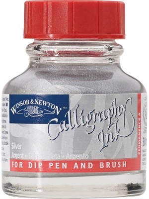 Winsor & Newton Calligraphy Ink Kaligrafi Mürekkebi 30 ml. Metallic Silver