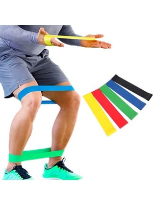 Clifton Pilates Direnç Lastiği Aerobik Yoga Gym Egzersiz Bandı Spor Seti Plates 5'li Bant Seti Profesyonel