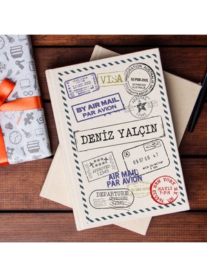 Hediye Sepeti Seyahat Severlere Özel Baskılı Kanvas Defter