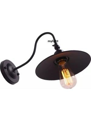 Mylight Retro Aplik Siyah Içi Altın   23 cm