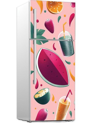 Renkselart Buz Dolabı Beyaz Eşya Sticker 018