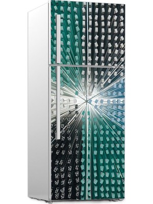 Renkselart Buz Dolabı Beyaz Eşya Sticker 123