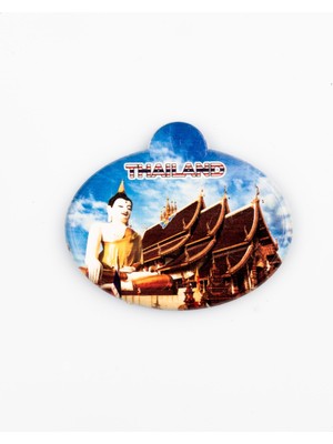 Dünyadan Hediyeler Tayland Buda Temalı Oval Magnet