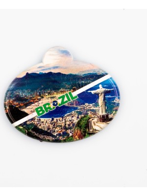 Dünyadan Hediyeler Brezilya Rio de Janeiro Temalı Oval Magnet