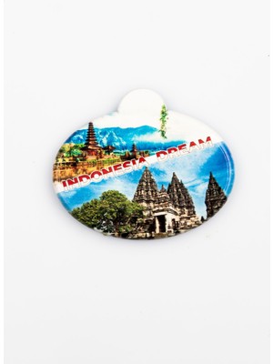 Dünyadan Hediyeler Endonezya Temalı Oval Magnet