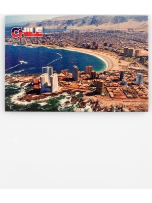 Dünyadan Hediyeler Şili Temalı Ahşap Kartpostal Magnet