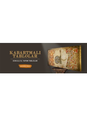 Artmoda Kabartmalı Sepya Kayık Tablo