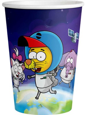 Kikajoy Kral Şakir Uzayda Temalı Konsept Parti Karton Bardak Lisanslı 8'li