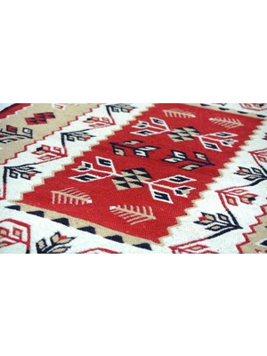 Başaran Tekstil Makine Dokuması Kaliteli Uşak Antik Kilimi 100 x 300 cm