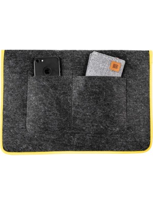 Minbag Aba Keçe Laptop Çantası Ve El Portföyü - Sarı