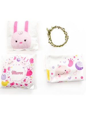 Hediye Sepeti Hediyesepeti Yeni Doğan Kız Bebek Doğum Hediyesi Aylık Konsept Fotoğraf Battaniyesi