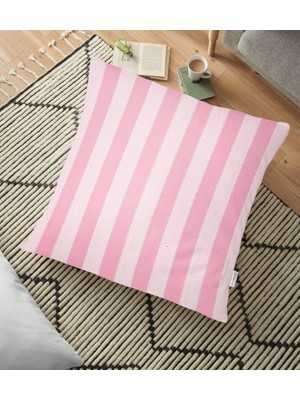 RealHomes Pembe Renklerin Uyumu Modern Tasarımlı Dekoratif Yer Minderi - 70 x 70 cm